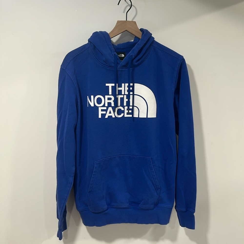 Men’s Medium The North Face blue hoodie.